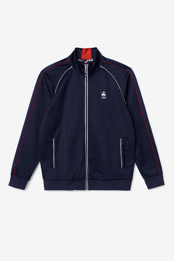 Fila Jacket Brooks Brothers X Warm-up Mens Navy - India DIN-765039